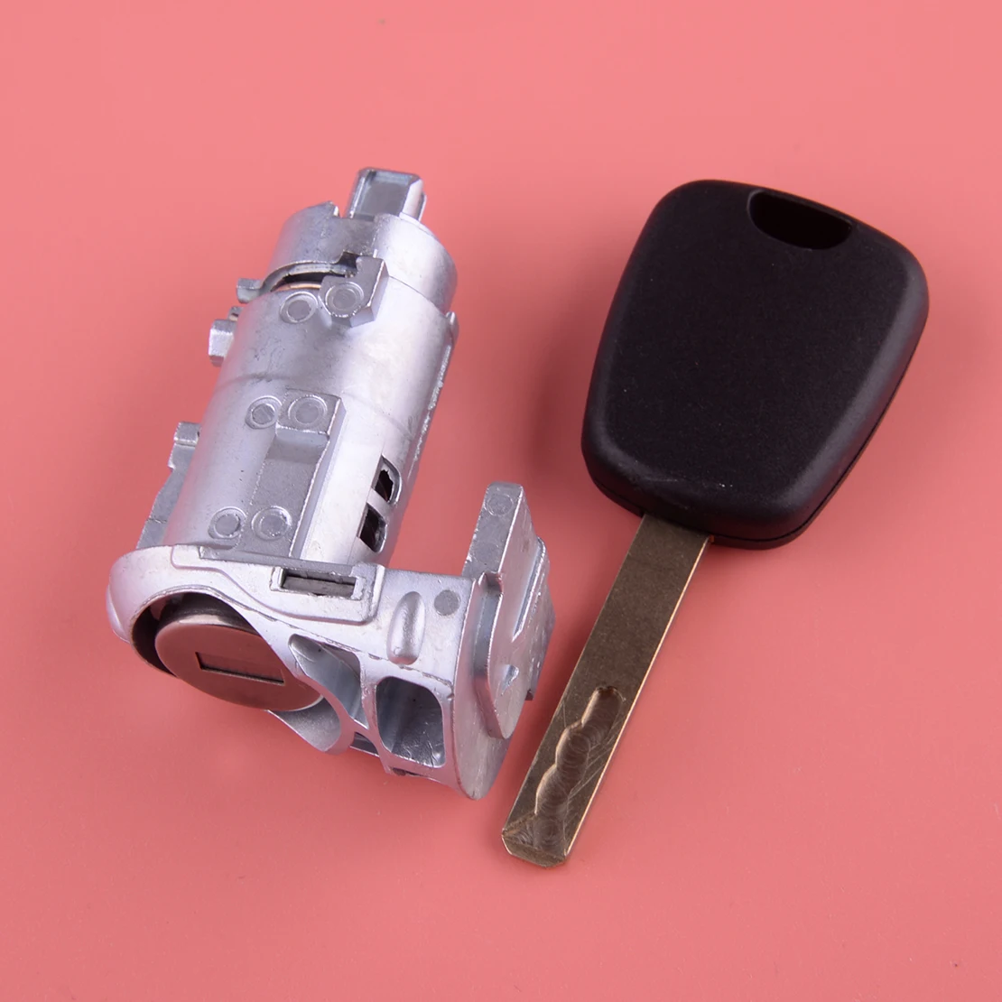 Car Front Left Door Lock Barrel with Key Kit 7701209836 Fit for Renault Master Clio Trafic III Kangoo