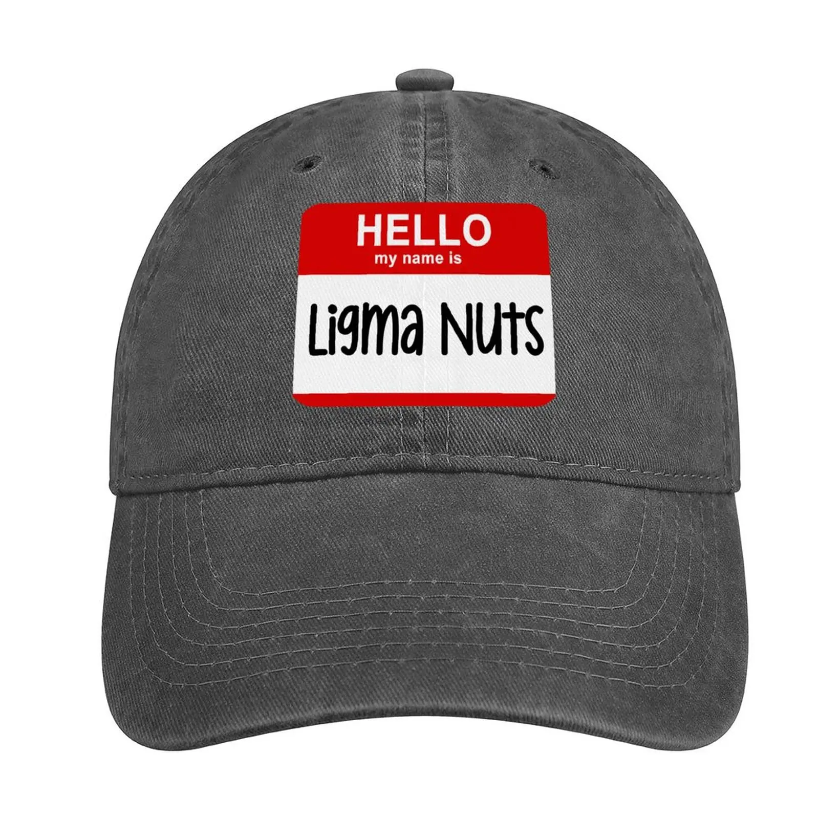 Hello My Name Is Ligma Nuts Funny Name Prank Cowboy Hat Fashion Beach hiking hat New In Hat Fluffy Hat Cap Female Men'S