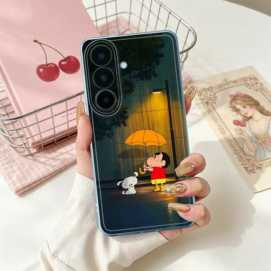 Rainy Night Shin-Chans Phone Cover Case for Samsung Galaxy A25 A51 A52 A37 A36 A13 A55 A23 A14 A16 A57 A26 A24 A34 A35 A33 A52