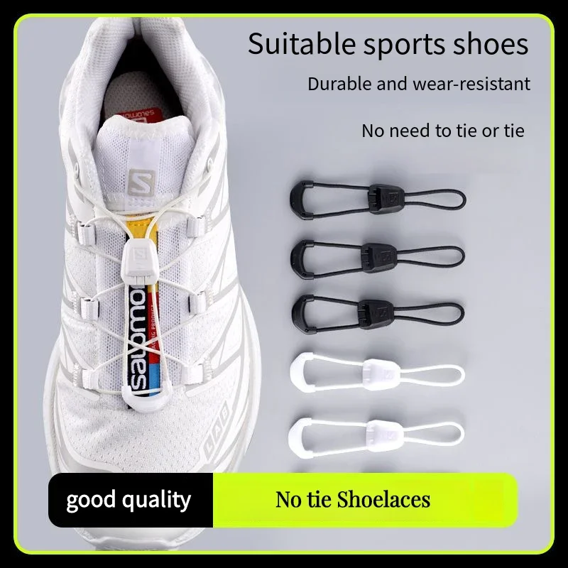 No Tie Shoe Laces Elastic Round Tennis Shoelace Without Ties Running Sneakers Shoelaces Black White Adult Kids Shoes Accesories