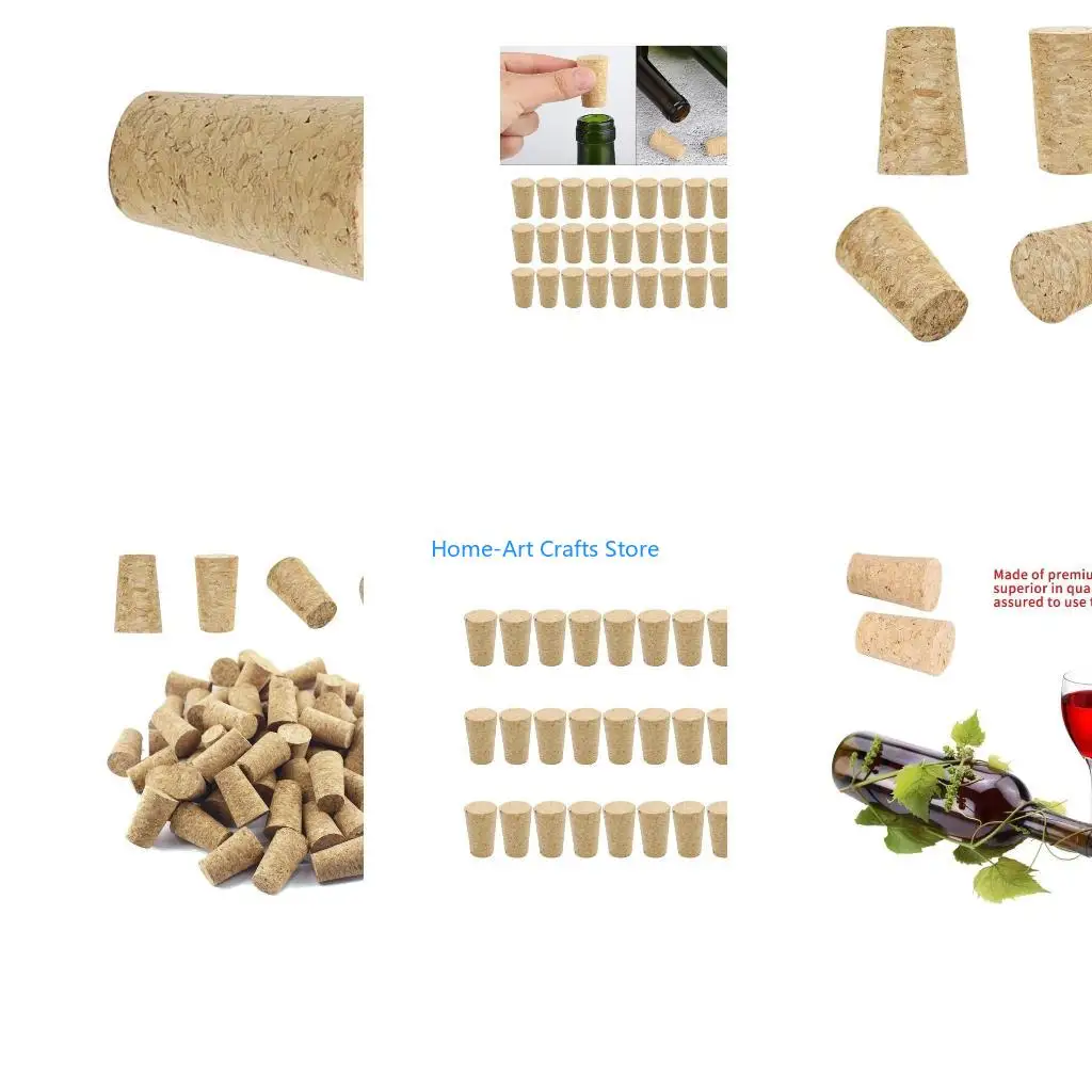 Y3NA 30 Pcs Wooden Tapered Cork Stoppers Replacement Wine Beer Stoppers Easy to Use