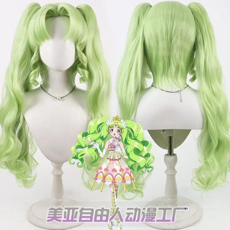 Anime Pretty Rhythm: PriPara Falulu Cos Cosplay Wig Halloween Carnival Party Props Synthetic Hair Heat Resistant Fiber + Wig Cap