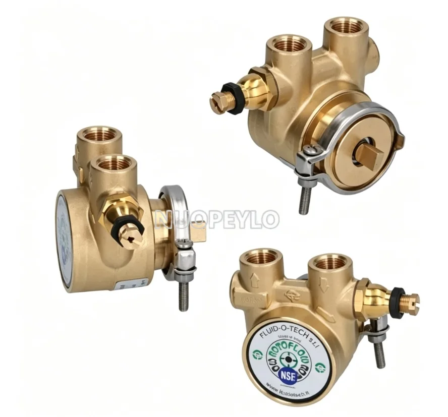 Fluid-O-Tech original water pump rotary pump head for coffee machines, soda machines, and food machines
