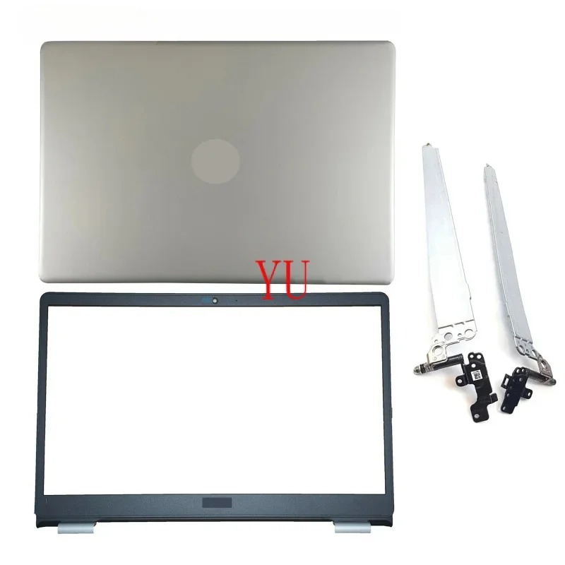 New For Dell Inspiron 15 5593 LCD Back Cover Top Case   Front Bezel   Hinges 032TJM Silver 15.6