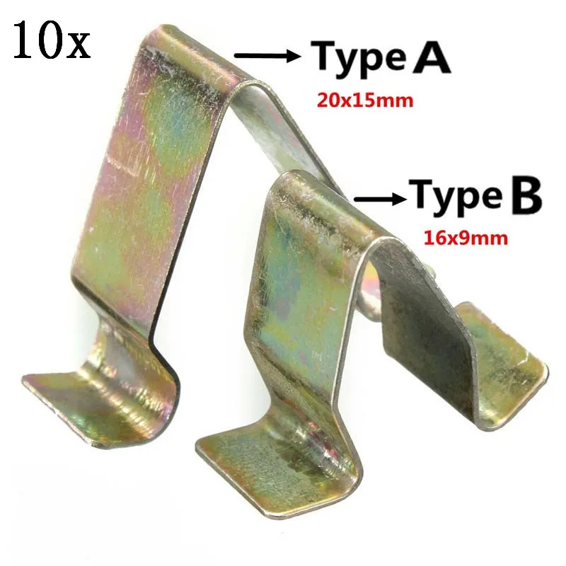 10Pcs/lot Metal Trim Interior Door Panel Lining Clips Interior Upholstery For VW For Audi Seat For Skoda Auto Fastener