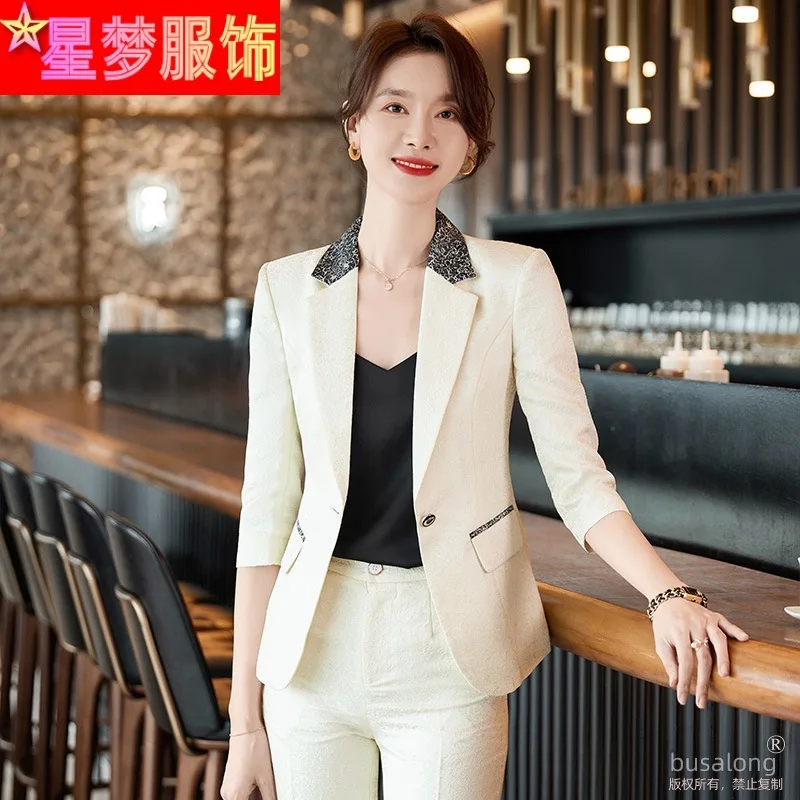 2023 Summer Half Sleeve Ol Business Wear Women's Suits Suit Pants Business Formal Wear Graceful Fashionable Set Overalls