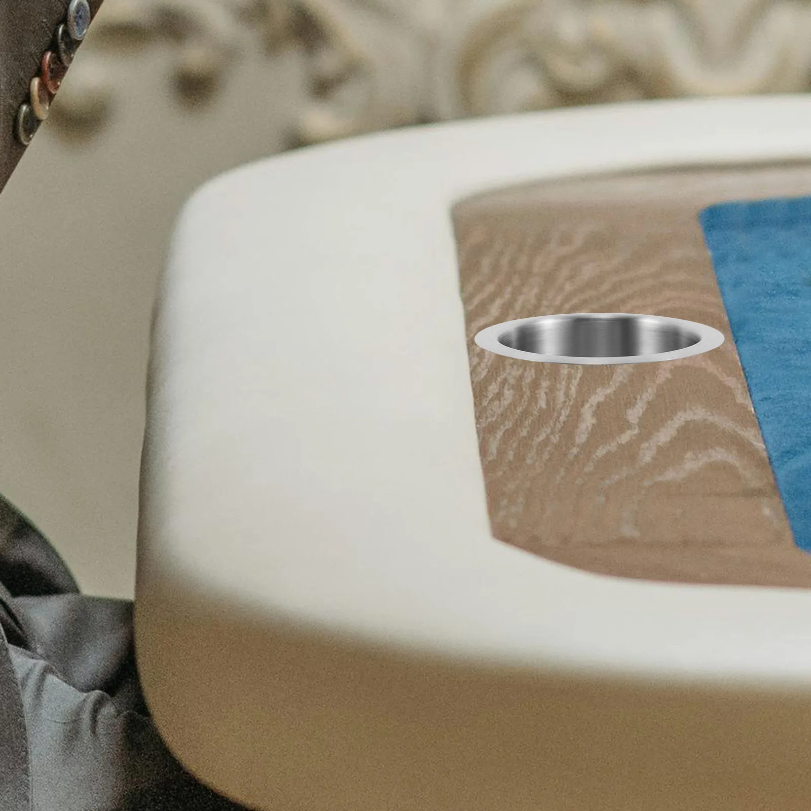 2Pcs Sofa Cup Holder Replacement Insert Stainless Steel for Couch Armrest Rv Vehicle Furniture Car Seat Cup Holders