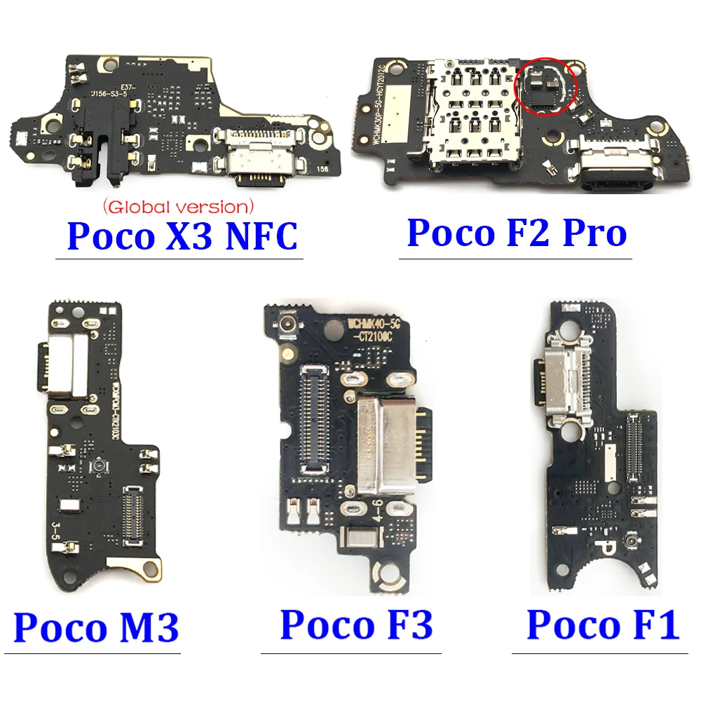 

New For Xiaomi Poco X3 Pro X3 NFC M3 F1 F2 Pro F3 M4 X4 Pro 4G 5G USB Port Charger Dock Plug Connector Charging Board Flex Cable