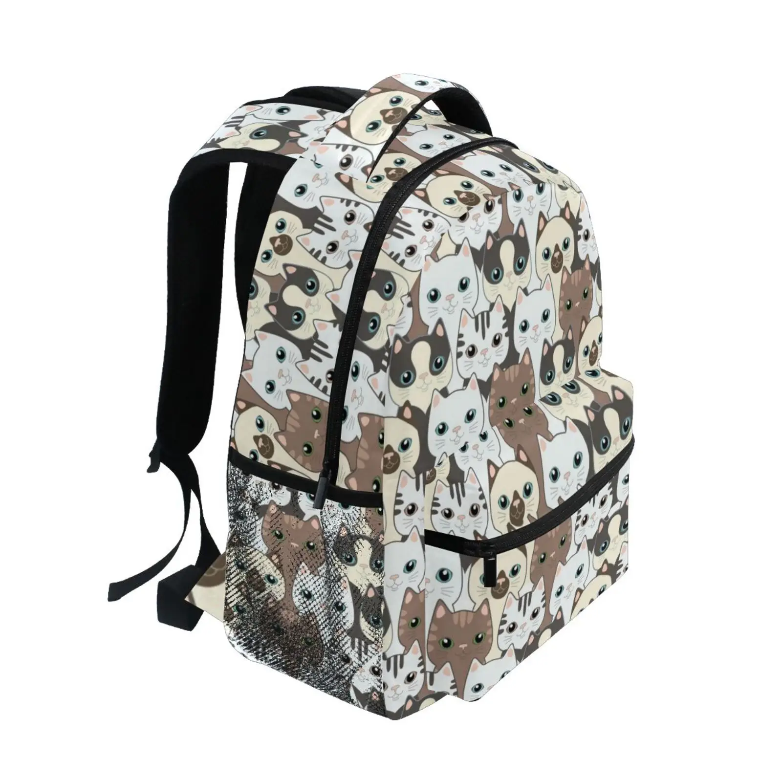 Children School Backpack Large-Capacity Cute Cat Design Schoolbag For Boys Girls Laptop Backpacks Teenage School Bags