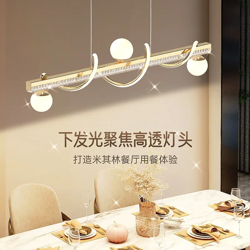 Minimally designed restaurant chandelier Bar restaurant light Light luxury dining table, bar counter, pendant light image 3