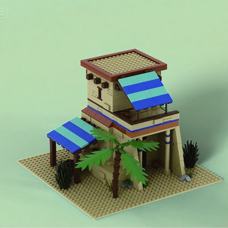 

709 шт. MOC египетская архитектура1 замок строительные блоки пластиковая рождественская игрушка подарок образовательный творческий STEM STEAM обучение