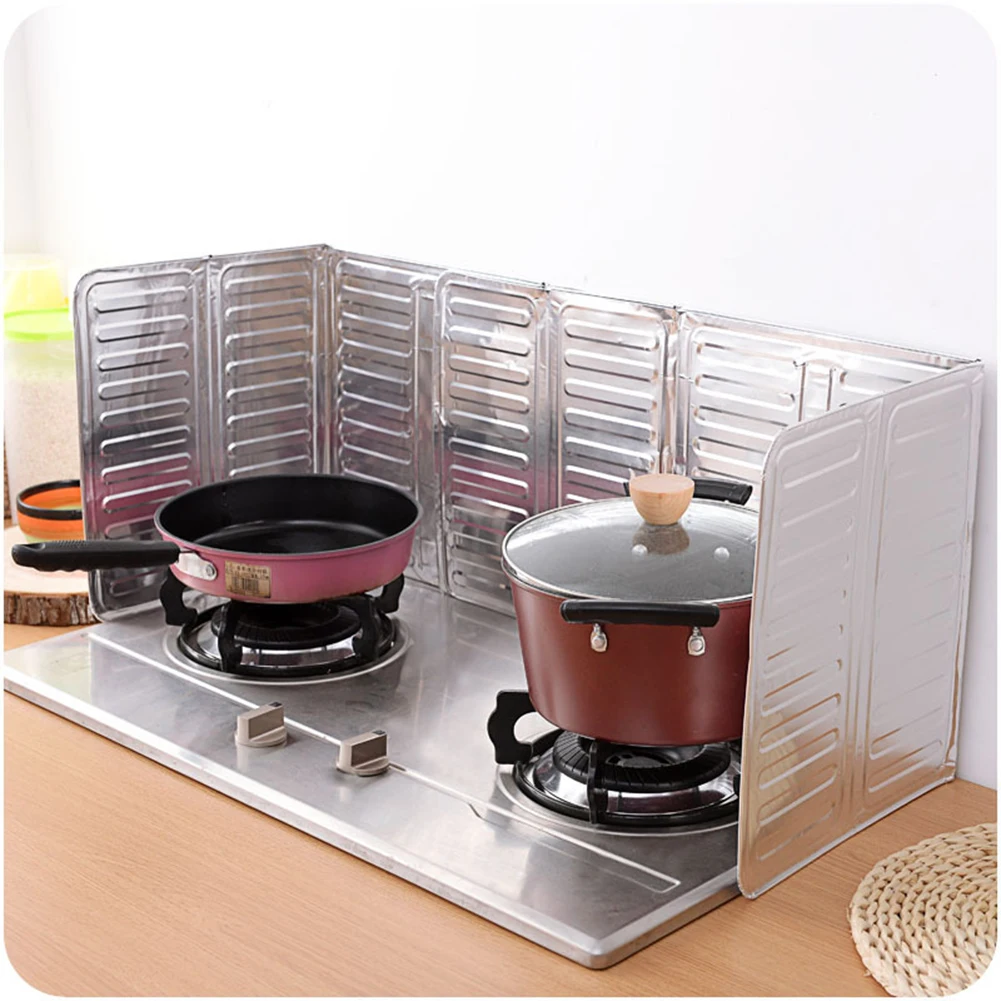 1x Kitchen Oil Splash Guard Anti Splatter Floor Three Hinged Panels Three hinged panels 84*32.5cm/ 33.1*12.7 Inch