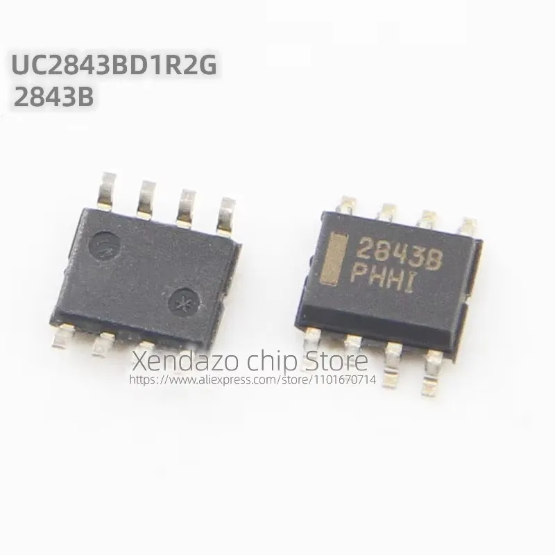 10pcs/lot UC2843BD1R2G UC2843B 2843B SOP-8 package Original genuine Switch controller chip