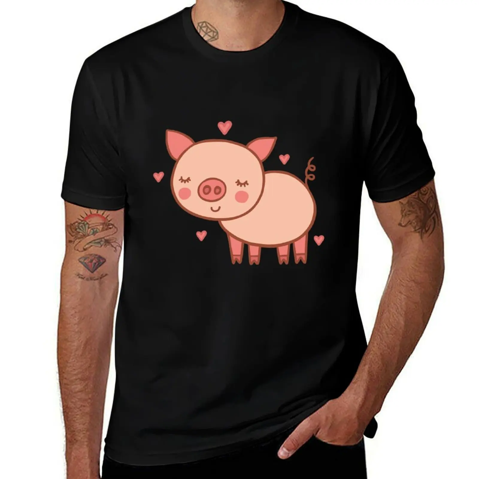 

Piggy Peppa Character T-Shirt t shirt custom print men t shirt cotton 100% T-Shirt