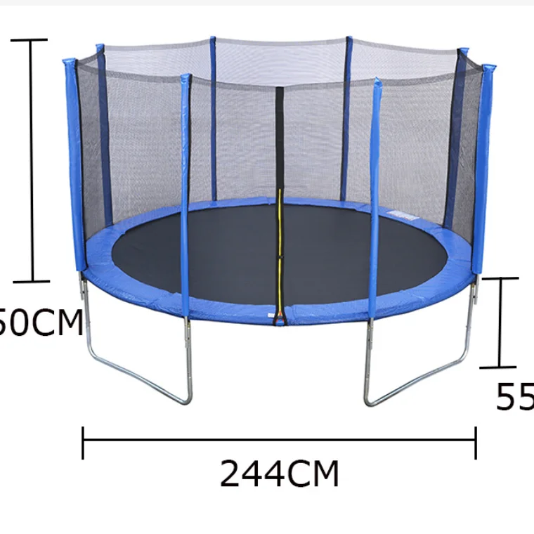 Indoor Kids/Adult Gymnastic Exercise Fitness Trampoline with Protective Mesh