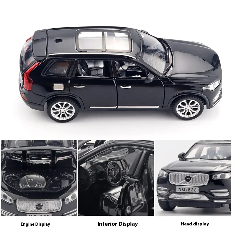 1:32 Volvo Xc90 Suv Legering Automodel Diecast Metalen Model Geluid & Licht Kinderen Speelgoed Woondecoratie Ornamenten Cadeau Voor Kinderen