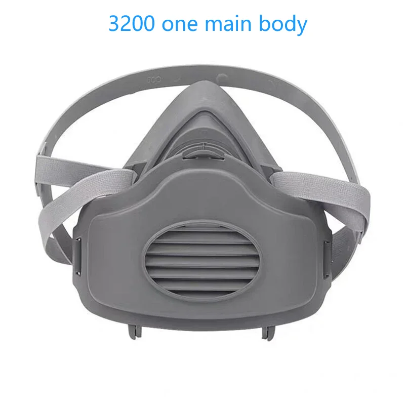 3200 Dustproof Half Mask Respirator Suitable For Spray Paint Carpentry Grinding House Decoration And Filter Accessory