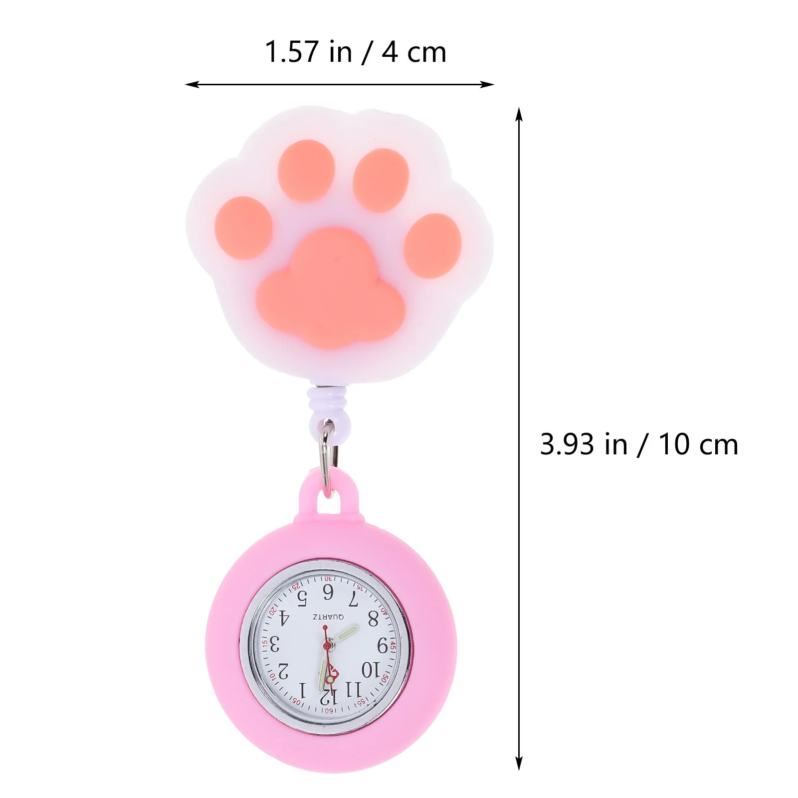 Enfermeira bolso pata design clip-on para médicos enfermeiros quartzo luminoso presente médico profissional portátil pendurado