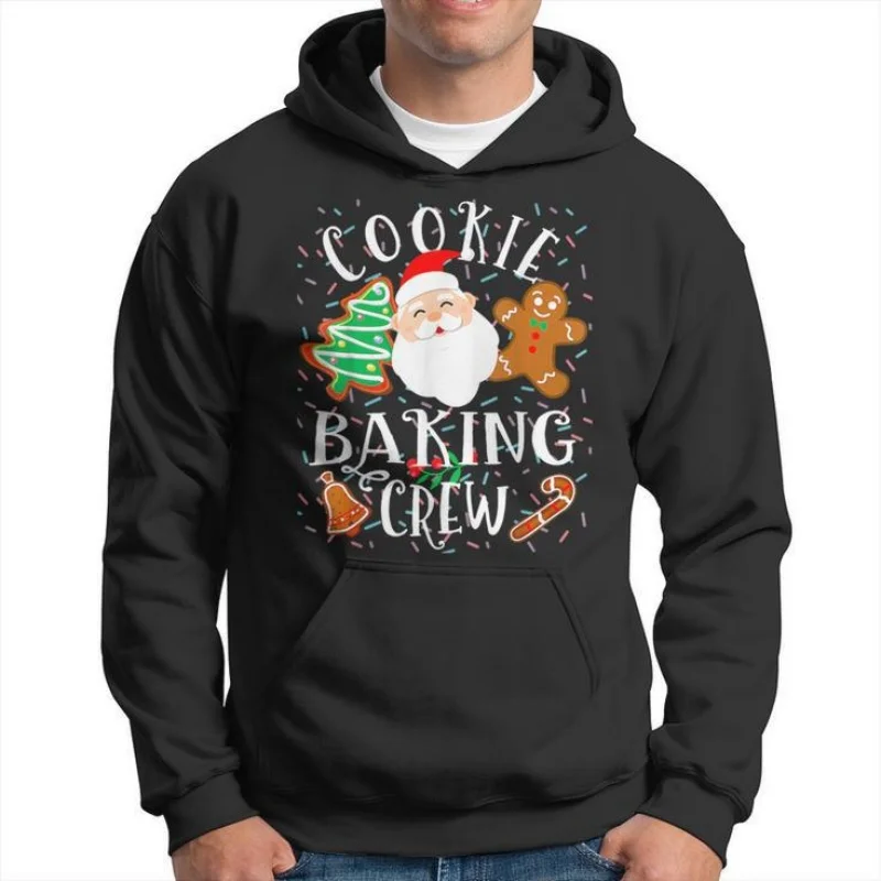 

Christmas Elements Print Men's Hoodies Fashion Hip Hop Casual Unisex Streetwear Tops Autumn Winter New Santa Claus Men Clothing
