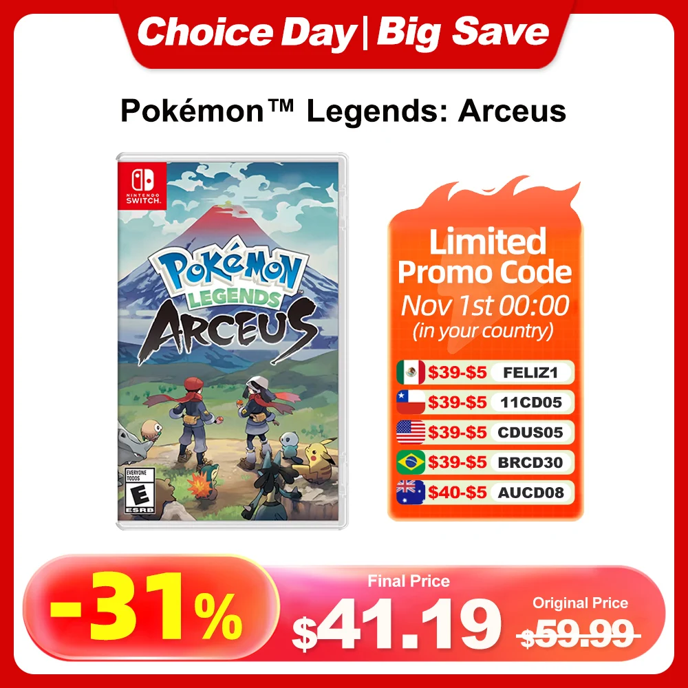 

Pokemon Legends Arceus Nintendo Switch Game Deals 100% Official Original Physical Game Card for Switch OLED Lite Game Console