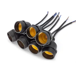 Cable LED impermeable IP67 con portalámparas para exteriores, conector ignífugo integrado, tapa de rosca E27, 20cm/30cm/50cm/100cm