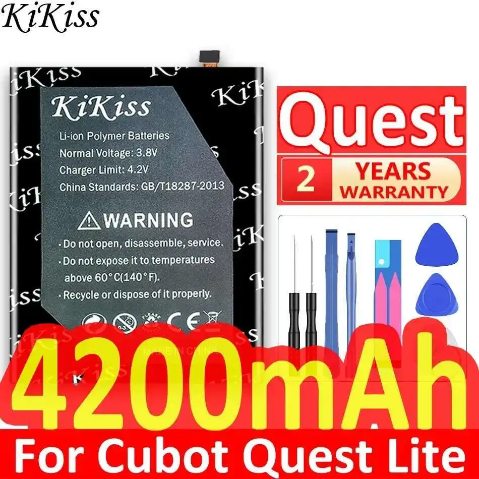

Mobile Phone Battery 4200mah For Cubot Quest Cellphone IP68 Sports Rugged Phone Helio P22 Octa-Core 5.5"r For Cubot Quest Lite