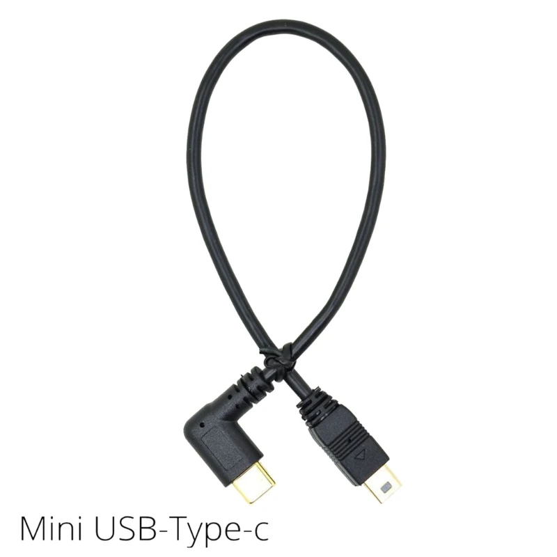 Kabel przejściowy Mini USB na typ C Konwerter USB 3.1 typu C na MiniUSB 90 stopni