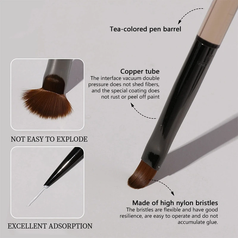 Dual-Ended Nail Art แปรงเล็บเจล Rhinestone Handle เคล็ดลับฝรั่งเศสสําหรับเล็บออกแบบเจล Liner Professional ปากกา