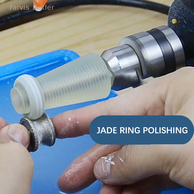 

1pc Agate Jade Ring Fixed Rod Polishing Tools Grinding Conical Sleeve Fixing Tool Silicone Mandrel Inner Outside Holder