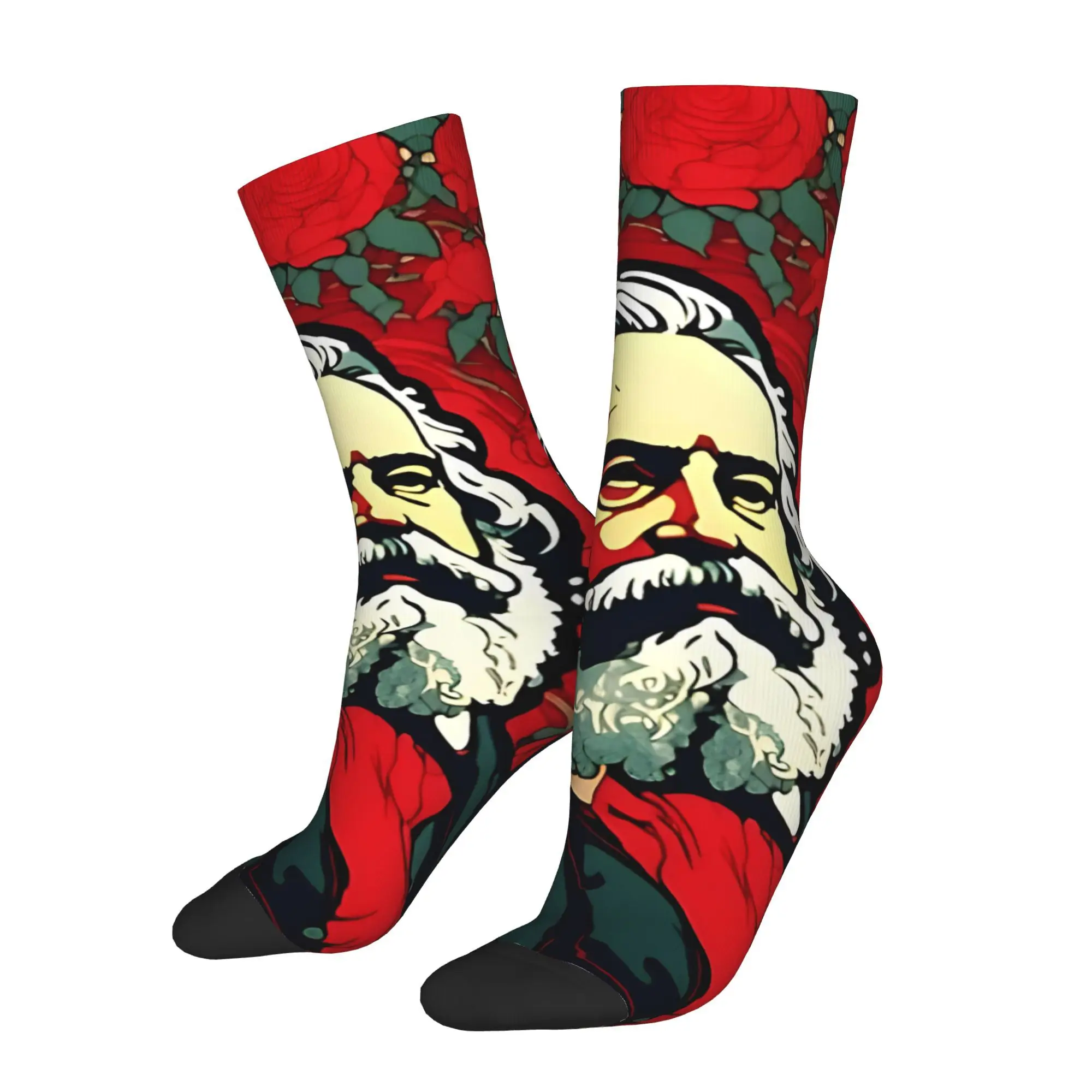

Funny Sock for Men Karl Marx Hip Hop Vintage Happy Breathable Pattern Printed Crew Sock Seamless Gift