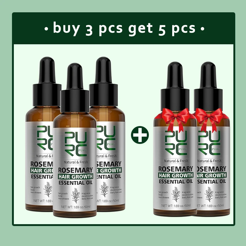 PURC Rosemary Hair Growth Oil Loss Treatment for Men Women Hair Care Products Wholesale Sets