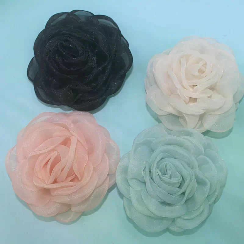 4-color Fashion Fabric Flower Brooches For Women Beautiful Cloth Easy-match Flower Office Party Brooch Pin Gifts