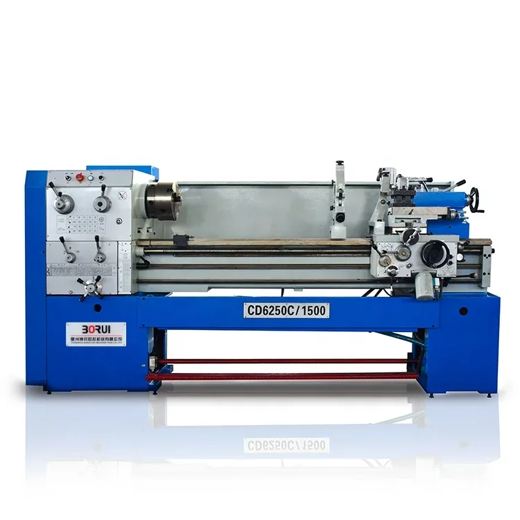 BORUI CD6250C Series Precision Manual Price Torno Horizontal Parallel Mechanical Lathe Machine Lathes for Metal Metal Turning