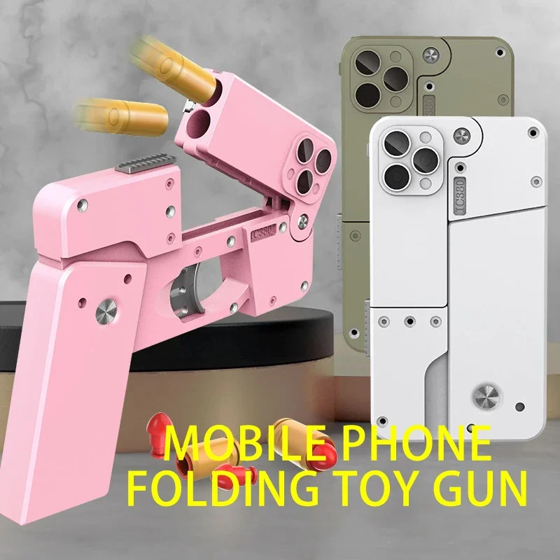 

Mobile Phone Shape Folding Bullet Gun Toy Novelty Toys Adults And Kids Creative Bullet Gun Sports Cool Outdoor Game Sports Props