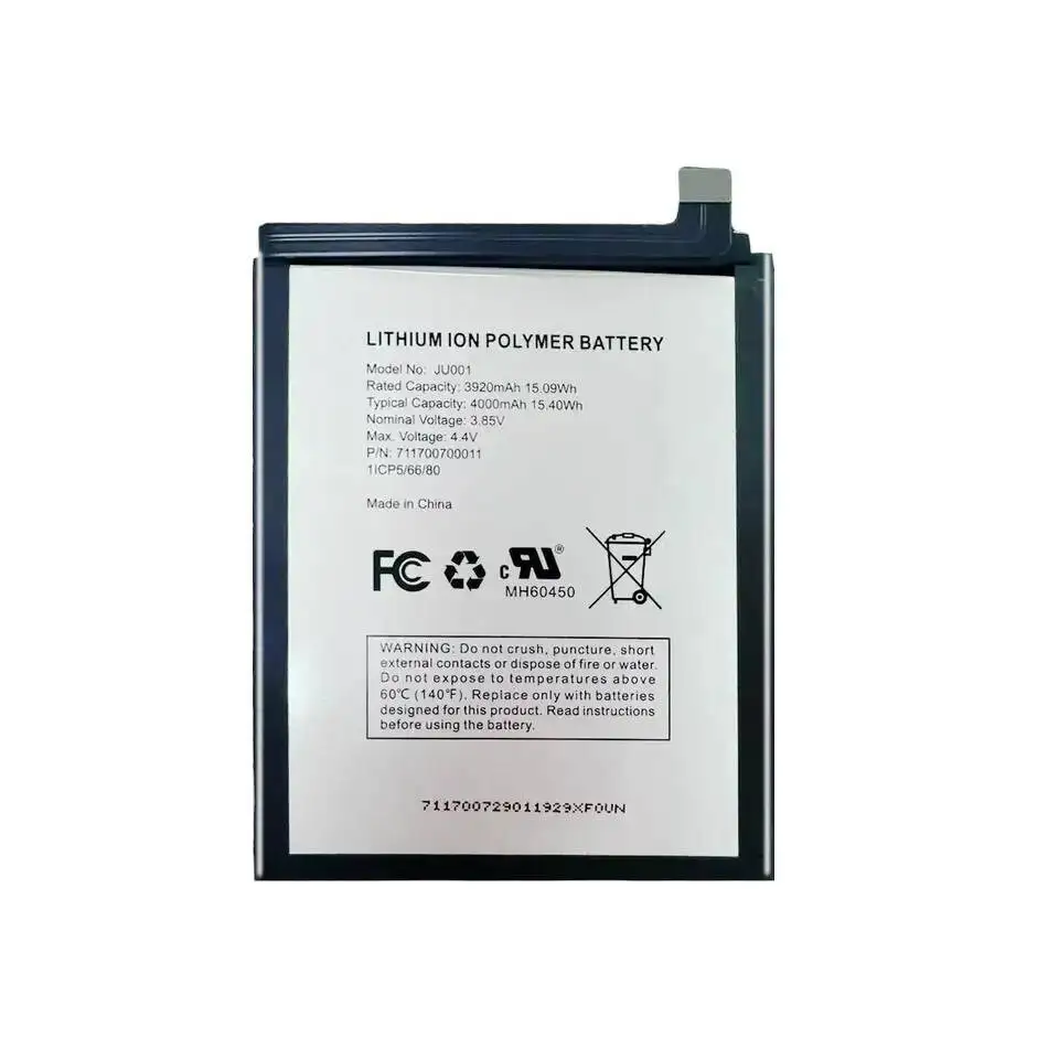 4000Mah High Quality For Celero Revvl V Cricket Icon 4 5G 1ICP5 66 80 Mobile Phone Battery Prolonged Performance JU001
