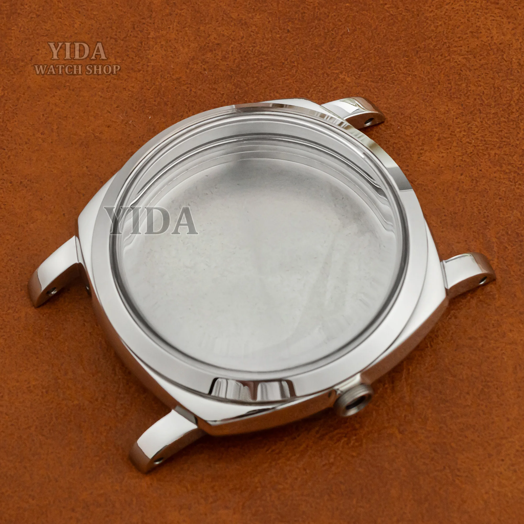 47mm Vintage Watch Case Stainless Steel Mod Case Arcylic Bubble Glass 10ATM Waterpoof for PAM 6154 ETA6497/6498/ST3600 Movement