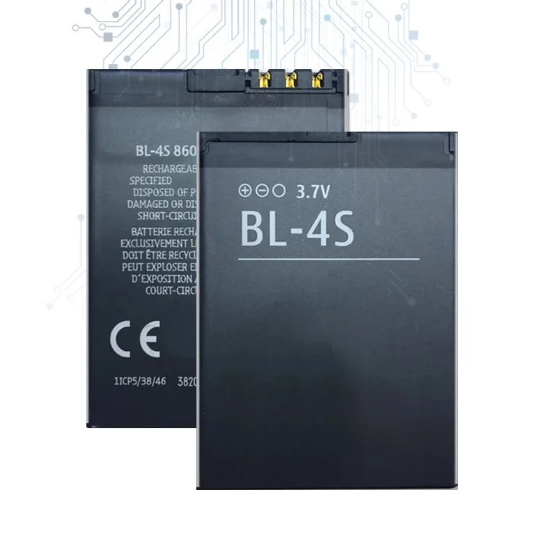 

BL4S BL-4S Replacement Battery For Nokia 2680s 3600s 3602S 3711 6202c 6208c 7020 7100s X3-02 2680S with Track Code