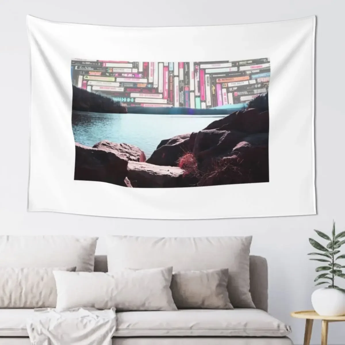 

Lake with Rock CDs Design Tapestry Wallpapers Home Decor Home Decorations Mushroom Decoration For Home Tapestry