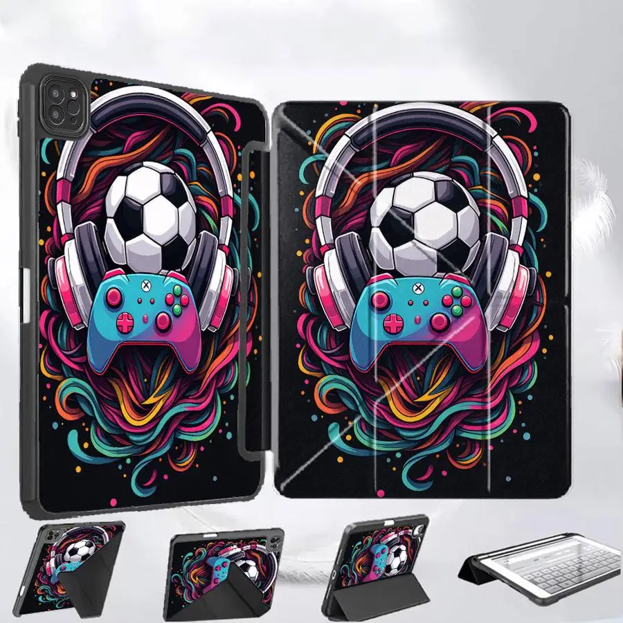 

Soccer Game Fusion Holder Cover Tablet Case For iPad Pro 11th 10th 9th 8th 7th 12.9inch Pro 2025 Air 4 5 M3 M2 M4 11inch Mini 6
