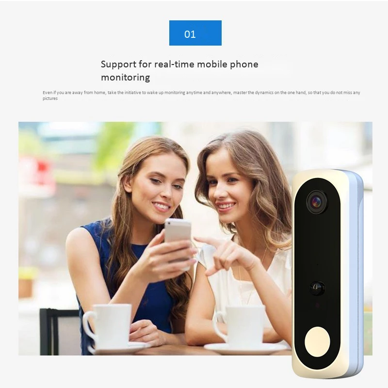 TTKK-timbre de puerta inteligente con Wifi, intercomunicador Visual con visión nocturna, timbre de puerta IP, inalámbrico, seguridad para el hogar, V20, oferta, nuevo