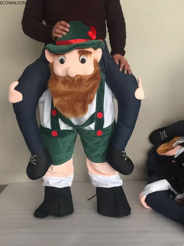 Hot sales Ride on Bear Oktoberfest Costume Animal Funny Cosplay Dress Up Fancy Pants Novelty Mascot Costume for Party Kid Family