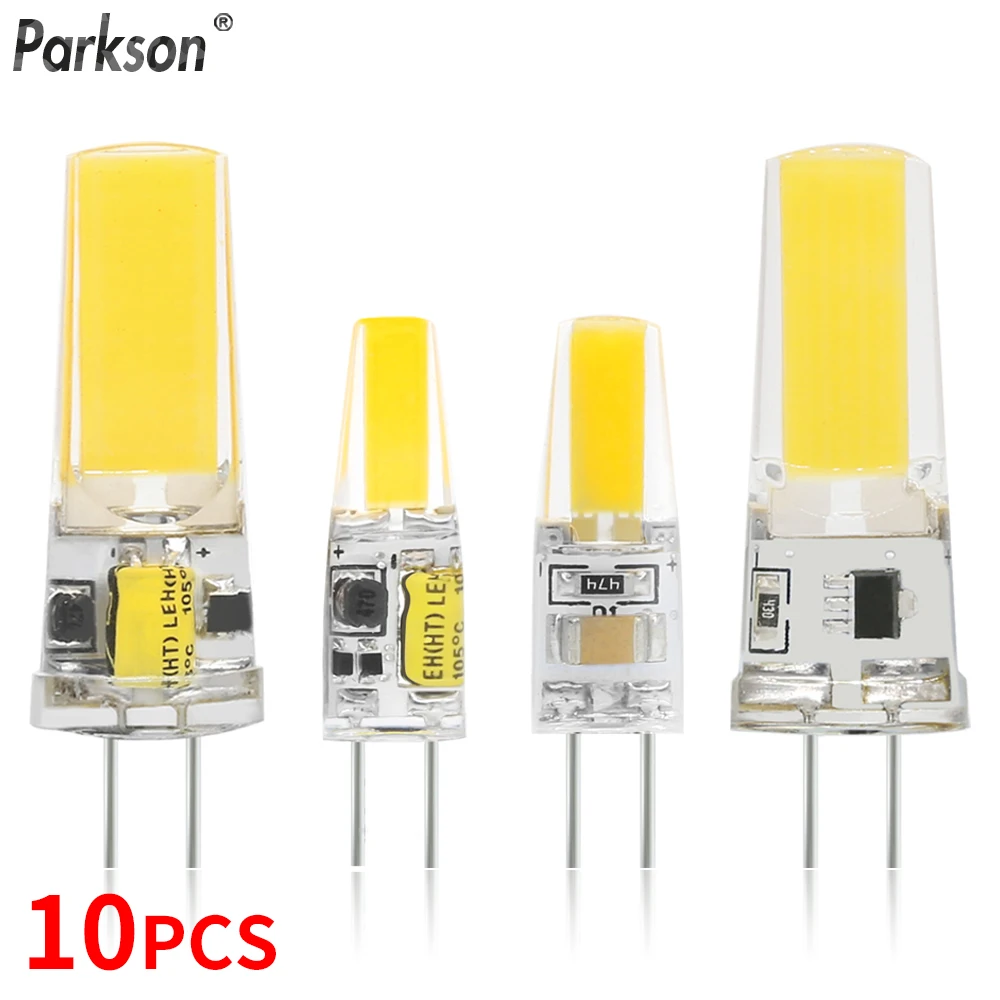 10pcs/lot COB LED G4 AC DC 12V 220V 3W 6W Light Bulb Dimmable Mini LED Lamp Spotlight Chandelier Lighting Replace Halogen Lamps