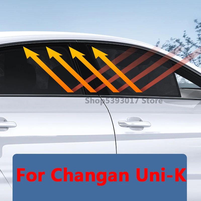 

For Changan UNIK Uni-K 2021 2022 Car Magnetic Side Window SunShades Mesh Shade Blind Car Window Curtian Accessories