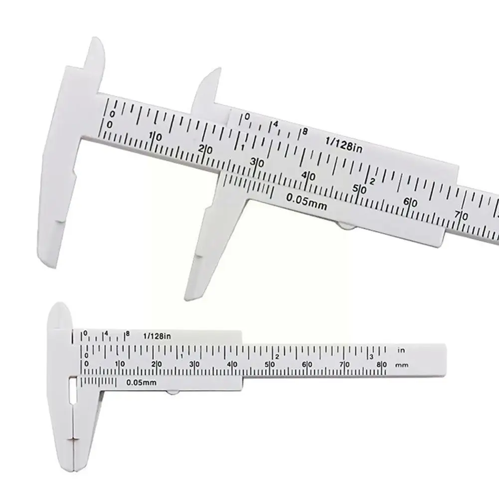 0-80mm Vernier Caliper Double Plastic Rule Scale Scale Gauge Micrometer Measuring Instruments For Installation Renovation W P4M0