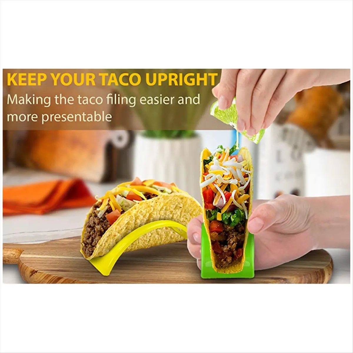 2026 NEW 12 Pack Taco Trays Plastic Burrito Trays Serving Trays Party Supplies for Tacos Burritos Hot Dogs Green