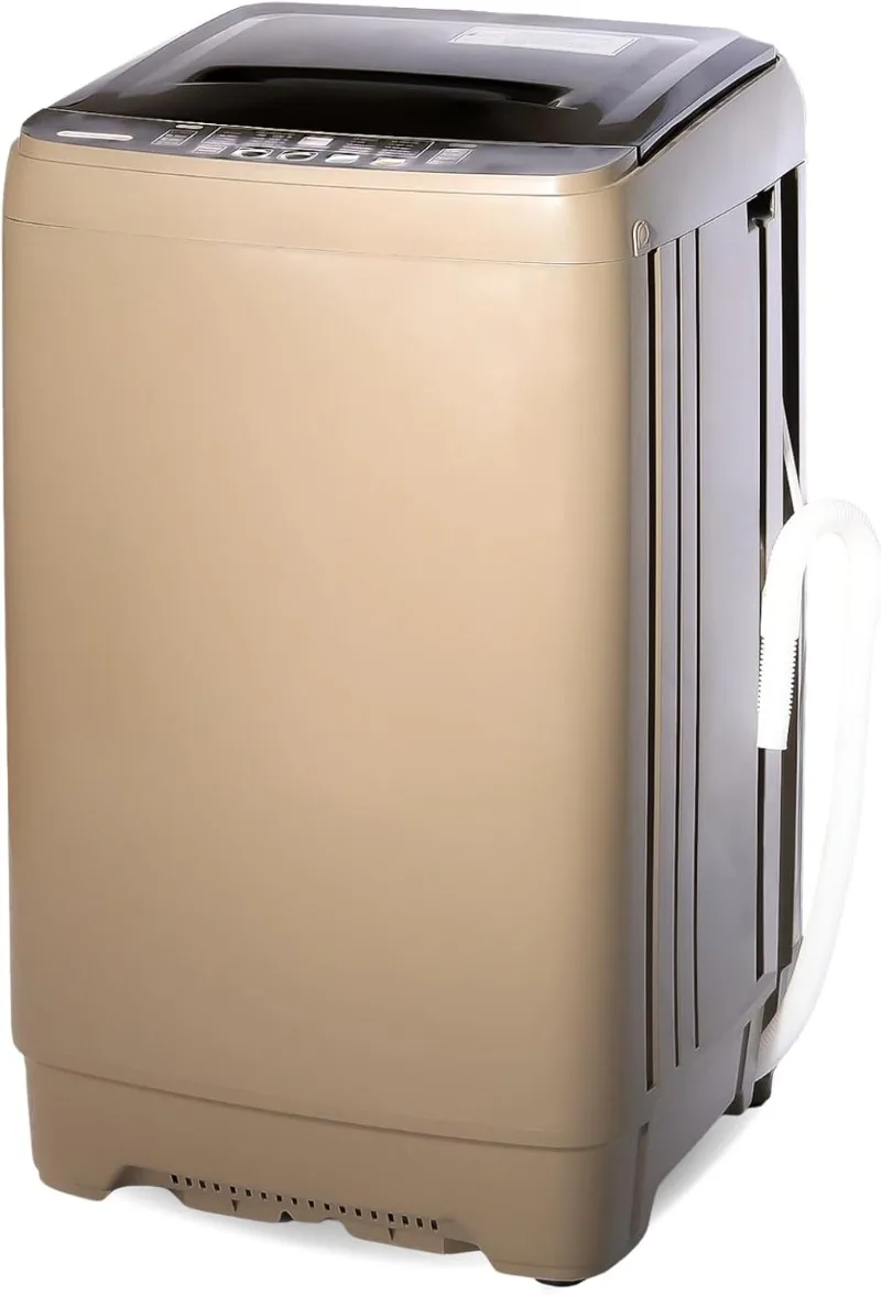 

Washing Machine 15.6 LBS Automatic Laundry Machine with 10 Programs, LED Display, 8 Water Levels