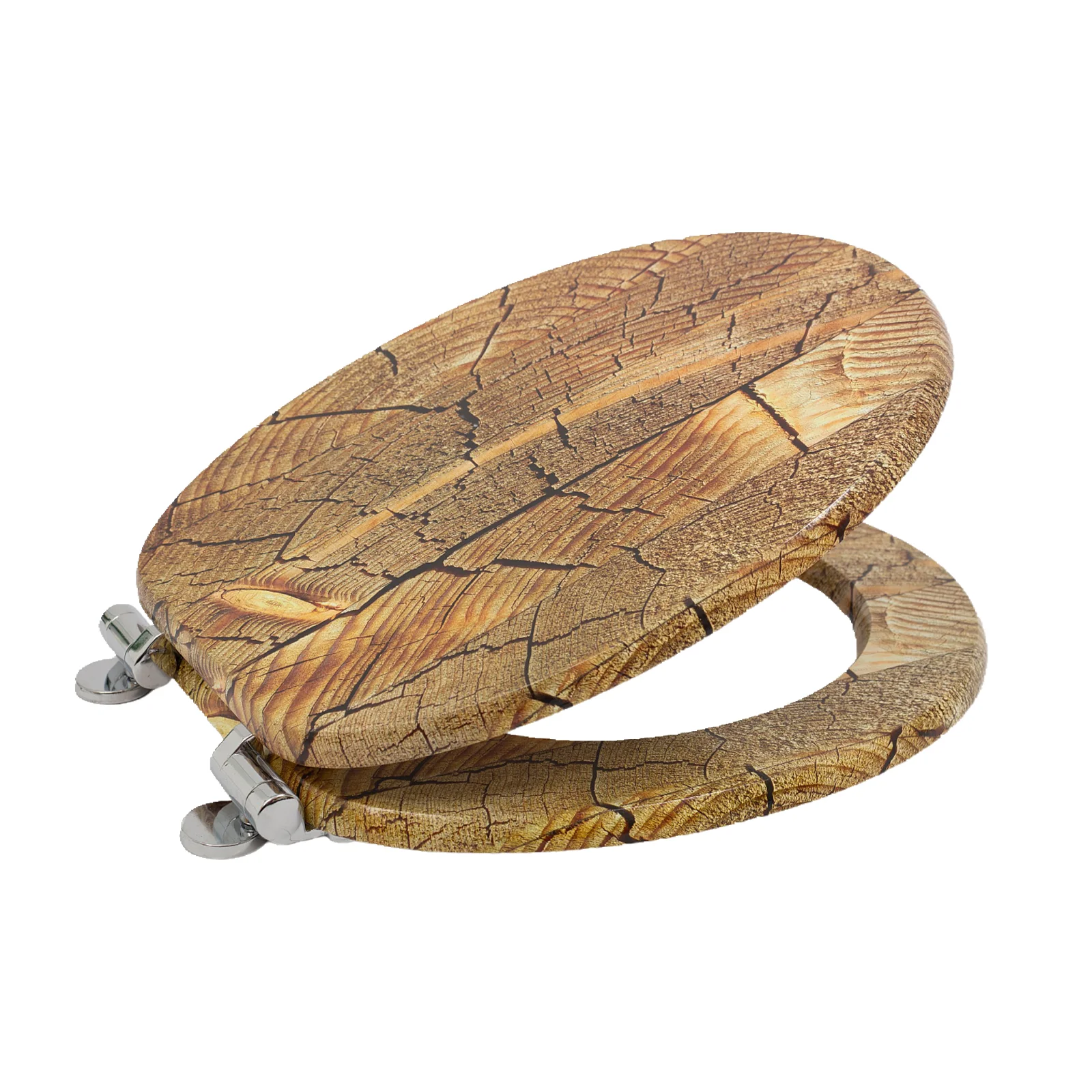 SINOBATH WC-Sitz mit Soft-Close-Funktion, WC-Sitz aus Holz, universeller Toilettensitz, langlebiger, stabiler MDF-Toilettensitz, belastbar bis 190 kg, einfache Installation, Zinklegierungsscharnier, antibakteriell und leicht zu reinigen – Detail 14
