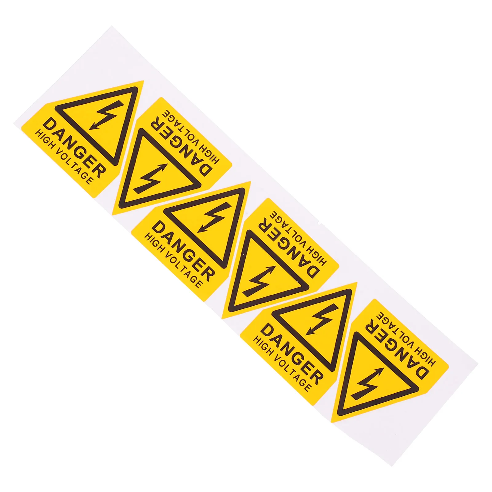 6 Pcs High Voltage Danger Sign Safety Sticker Warning Label Electrical Panel Marker Industrial Equipment Caution Triangle Symbol