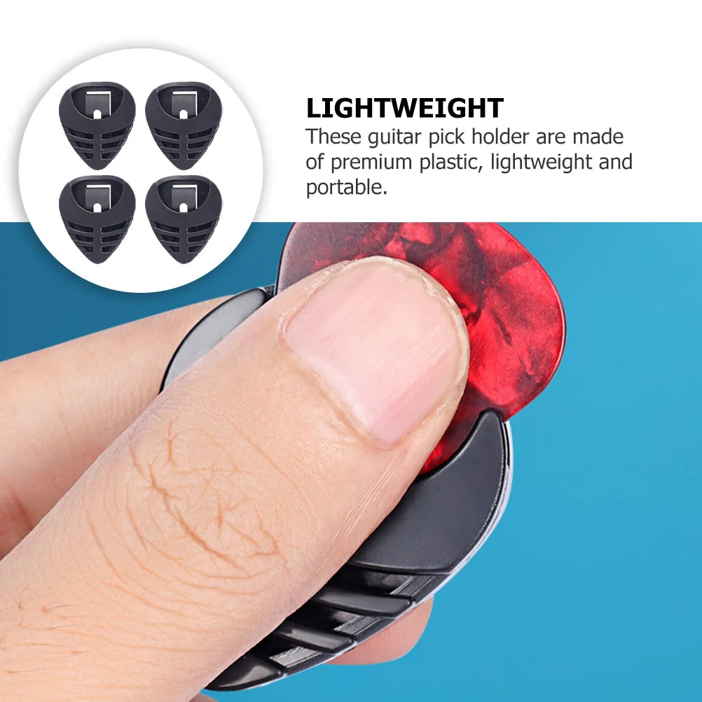 

50Pcs Portable Guitar Pick Boxes Hollow Lightweight Sticky Self-Adhesive Guitar Plectrum Storage Holder for Travel
