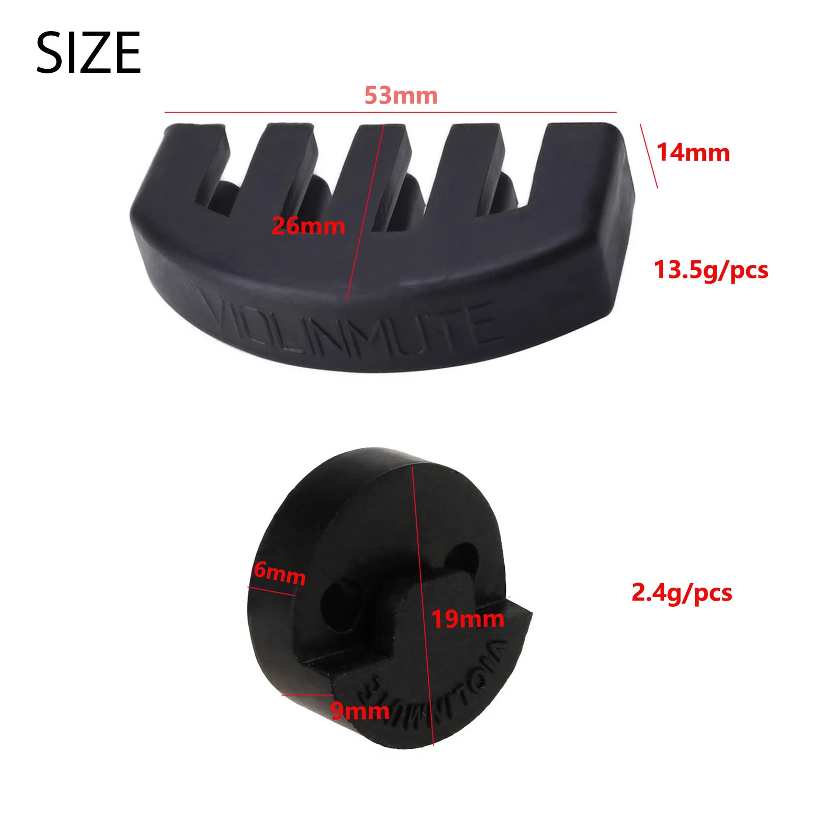 4pcs Rubber Violin Mute Violin muffler suit Four-Piece Set 2pcs Claw Style 2pcs Round Tourte Improve Tone Control Ideal